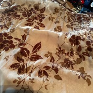Max Mara Silk Scarf/Wrap Embossed